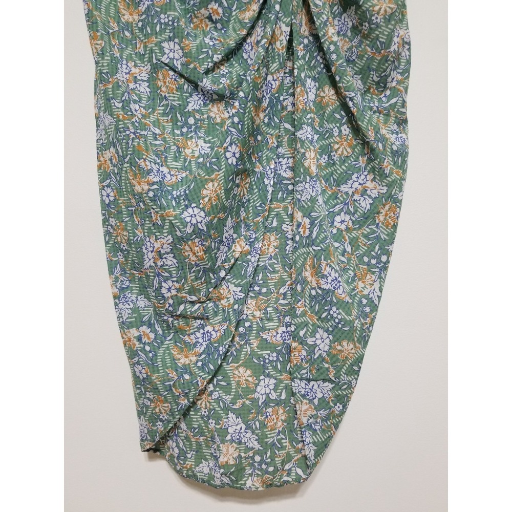 Veronica Beard Hazel Floral Asymmetric Ruffle Skirt Seafoam NWT Size M $298 - Picture 9 of 16
